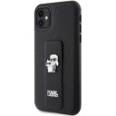 Karl Lagerfeld Klhcn61gsakcpk Iphone 11 / Xr 6.1" Czarny/Black Hardcase Gripstand Saffiano Karl&Choupette Pins