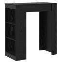 vidaXL Barbord 95 x 47 x 103,5 cm Konstruert tre Svart eik