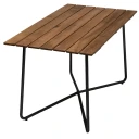 Grythyttan Stålmöbler Bord B25A 120 Ubehandlet teak / svart stativ