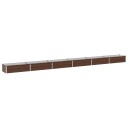vidaXL Hevet Hagebed Svart 480 x 40 x 24 cm kaldvalset stål