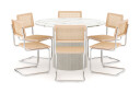 Scandinavian Choice Uppveda Spisebord 120 cm Rund med 6 stk Build Matstkolar Hvit
