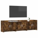  TV skap 168 x 33 x 47 cm Røkt Eik Konstruert tre