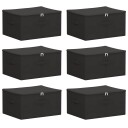 vidaXL Lagringsboks 6 pcs Antrasitt 43 x 34 x 23 cm Ikke-vevd stoff