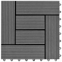 11stk 30 x 30 cm Grå Terrassefliser WPC 1 m²