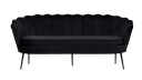 Nice sofa 3 seter velour svart.