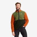 Revolutionrace Herre Overdeler Fleece & midlayers Canyon Half zip Pile Fleece Herre Terracotta Brown/Cypress 4XL