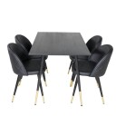 Venture Home Spisegruppe Venture Home Dipp med 4 Velvet Stoler GR20006