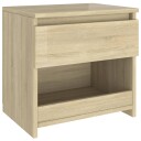 vidaXL Nattbord sonoma eik 40x30x39 cm sponplate