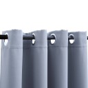 vidaXL Lystette gardiner med metallringer 2 stk grå 140x175 cm