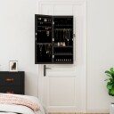  Speilskap med LED-lys veggmontert svart