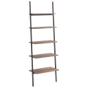 vidaXL Stigehylle 5 etasjer m?rkebrun og svart 64x34x185,5 cm