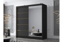 Chavez Garderobe med Speil 180x215 cm - Svart