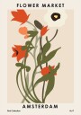 Flower Market Amsterdam Plakat / 50x70cm