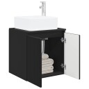  Vegghengt vaskeservant Svart 49,5 x 41 x 63 cm Konstruert tre