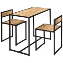 vidaXL Spisestue 3 deler heltre mango