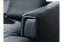Dugard Hjørnesofa Venstre + Fotskammel   Svart/Lær