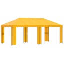 vidaXL Hage Gazebo 6 x 3 m Gul Polyester og stål 190 gsm