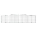 vidaXL Gabionkurv buet 400x50x80/100 cm galvanisert jern
