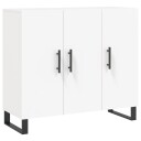 vidaXL Skjenk hvit 90x34x80 cm konstruert tre