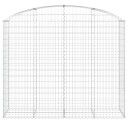 vidaXL Gabionkurv buet 200x50x160/180 cm galvanisert jern