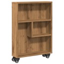 Smal oppbevaringsvogn artisan eik 48x13x68 cm konstruert tre