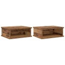  Nattbord 2 pcs Gammelt tre 40 x 31 x 15 cm Konstruert tre