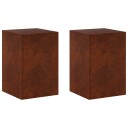 vidaXL Planteholder 2 pcs Rusten 40 x 40 x 60 cm Cortenstål
