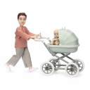 Dukke Lundby med baby og vogn