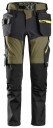 Snickers Håndverksbukse 6940 Flexiwork Unisex, Str. D112, Grønn/Grå