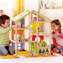 Hape Wooden 4 seasons Dollhouse with furniture