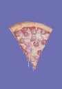 Pepperoni Pizza Slice with Glitter Toppings Plakat Plakat / 50x70cm