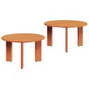  Kaffebord Sett 2 pcs Voksbrun 47.5 x 47.5 x 27 cm