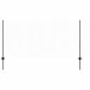 vidaXL Sekskantet gjerde med post 10 x 1 m PVC belagt stål Grå Mesh