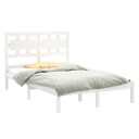 vidaXL Sengeramme hvit heltre 120x200 cm