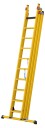 W.steps WFG-T6 Forlengelsesstige glassfiber, 3-delt 10+10+10 trinn, Stiger & stillaser