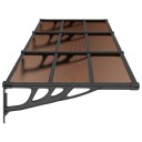 vidaXL Skjermtak svart 297,5x90 cm polykarbonat