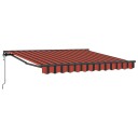  Innvendbar Markise Oransje og Brunt 350x250 cm stoff