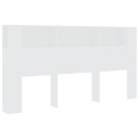 vidaXL Sengegavlskap hvit 200x18,5x104,5 cm