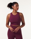 LEVITY Line Up Crop Tank Red Wine - XS