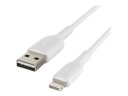 Belkin Boost Charge 3m USB-A til Lightning-kabel Hvit