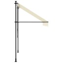  Uttrekkbar markise kremhvit 250x150 cm stoff og stål 368746