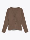 Vero Moda Mille Long Sleeve V Neck Cardigan Brun M