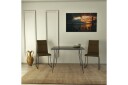 Murtwell bord 90 cm - Svart / Hvit