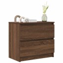  TV benk brun eik 60x35x54 cm konstruert tre