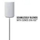 Sanus Justerbare Gulvstativer for Sonos ERA 100 Hvit - 2 Pakker