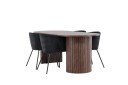 Venture Home Härön Spisegruppe 200 cm Oval med 4 Berit stoler   Mocca/Sort