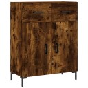 vidaXL Skjenk røkt eik 69,5x34x90 cm konstruert tre