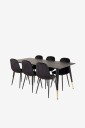 Venture Home   Spisegruppe Doris med Penally spisestol   Svart