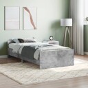 vidaXL Sengeramme betonggrå 90x190 cm konstruert tre 8721012154285