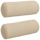  Bolster puter 2 pcs Krem Ø 25 x 70 cm Mikrofiber stoff